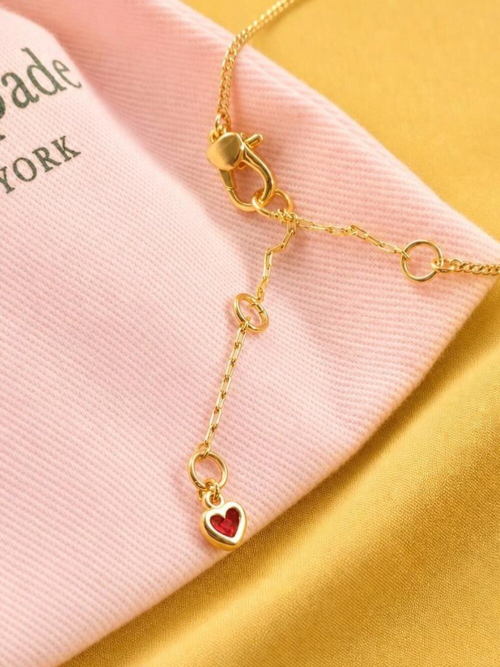 Kate Spade Pizza My Heart Gold Pendant Necklace - Picture 2 of 2